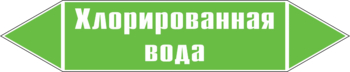Маркировка трубопровода "хлорированная вода" (пленка, 126х26 мм) - Маркировка трубопроводов - Маркировки трубопроводов "ВОДА" - Магазин охраны труда и техники безопасности stroiplakat.ru